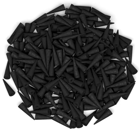 200 Unscented Charcoal Incense Cones 2 BACKFLOW - 100% Natural Blanks - Great for DIY Aromatherapy Incense Making, Waterfall Burner and Holder