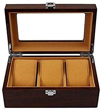 MUSUMI Uhrenaufbewahrungsbox Uhrenbox Uhrenbox aus Holz Verpackungsbox Glas Schiebedach Uhrenbox Brillenbox Schmuckschatulle Mode