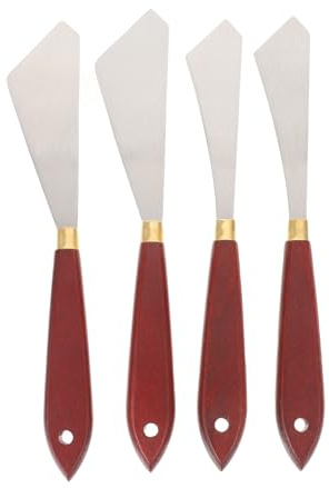 EXCEART 4 Stück Geformtes Ölmalmesser Schaber Für Ölgemälde Malermesser Edelstahl Ölmesser Spachtel Für Ölfarbe Schaber Für Farbwannen Messer Malen Gesicht Rostfreier Stahl Aquarellmalerei