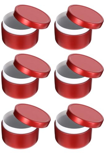 MAGICLULU 10st Teedose Frischhaltedose Gebäck Plätzchen Weinrote Loose Leaf Tea Storage Vorrats Rot Kaffeepad Blech Gewürzpulver Metall Weißblech Runde