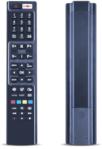 TCNOUMT Télécommande Universelle de Rechange pour téléviseur Polaroid Telefunken Bush Digihome RC4848F Compatible avec 24HBJ55U 32HB6J61U 43HB6T72U 48HB6T72U 50HB6T72U 55HB6T72U 65HL6T64U P32FS1956A