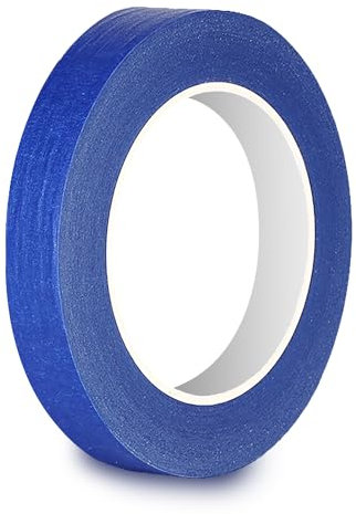 Rusoz Ruban de masquage de qualité supérieure pour peinture - 15 mm x 50 m - Ruban de peinture indéchirable - Ruban de peinture tout usage pour masquage de stuc, décoration, masquage de peinture de