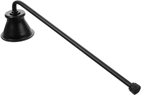 Ciieeo Black Metal Candle Snuffer Cap, Long Handle Candle Extinguisher for Home Use, Portable Tool