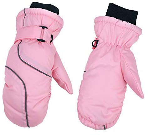 XGOPTS Kids winter Ski Gloves Waterproof Snow Mittens Fleeced Lined Snowboard Mittens Outdoor Windproof Warm Children Skiing Snowboarding Gloves Cold Weather Gloves for Girls Boys Aged 3-8 Years Old
