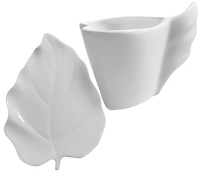 COLLBATH Tazze in Ceramica Con Piattino Tazze Da Caffè Per Acqua Da Tè Adatte Per Casa Ufficio Ristoranti Bar Pasticcerie