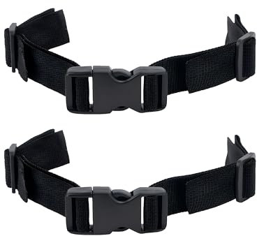 2 Stück Verstellbarer Brustgurt Rucksack, Nylon Brustgurt mit Schnalle Schnellverschluss Rucksackgurt Robust und Haltbar Rutschfester Allzweck Gurtband für Jogging Wandern Außerhalb, Schwarz