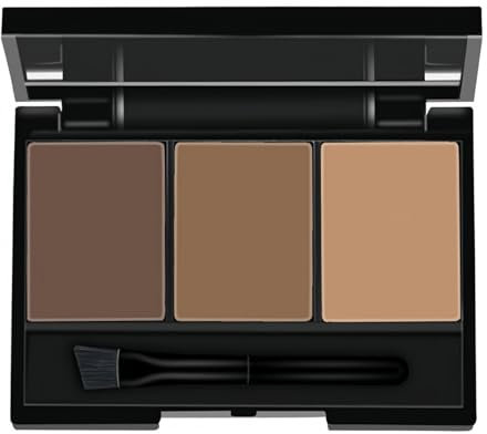 Kit di 3 colori per sopracciglia in polvere, palette di polvere per sopracciglia, palette 3 in 1, impermeabile, per occhi professionali/Pow/der K/it, look br/ows K/it, waterproof Eyeb/row Po/wder Pa
