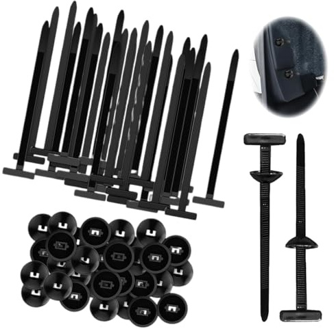 DULZEN 80 Pièces Serre Câble Universelles en Nylon Autobloquantes Noir