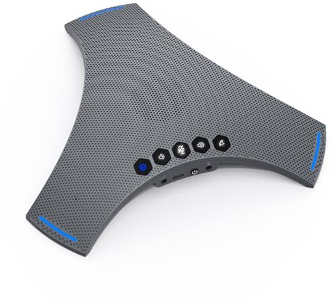 RayBit Conference Speaker and Microphone - Bluetooth Speakerphone with Daisy Chain, AI Noise Cancellation, Voice Enhancement, Support Wireless Dongle, USB Connection, Compatible with All Meeting Rooms