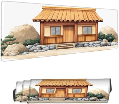 Mousepad Weiß Mauspad XXL 900 x 400 mm Verlängertes Groß Schreibtischauflage mit Rutschfester Gummibasis, Nähten an den Rändern Wassxerdicht Anti-Rutsch Gaming Mauspad Haus, Desk Deko Zubehör H-7898
