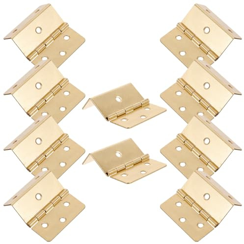 DOITOOL 10 Pezzi Cerniere in Ferro Vintage per Mobili e Porte Cerniere Antiche Angolari Superficie Antiruggine Ferramenta per Armadi e Scatole di Legno Funzionamento Fluido per Uso