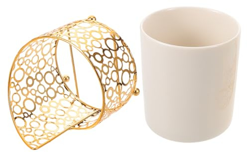 MAGICLULU Porte-ustensiles en Céramique Grosse Taille Cuisine Organiseur de Cuillères à Café, Bâtonnets Mélangeurs et Fourchettes à Fruits, Conteneur de Rangement Pratique pour Bar à Café