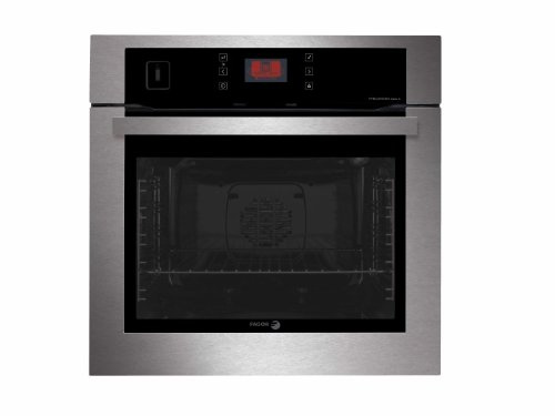 Fagor 6H-876ATCX Four électrique encastrable à encastrer EEK : A/15 fonctions de four avec cuiseur vapeur intégré/bordures Pyrolyse en acier inoxydable avec protection des doigts