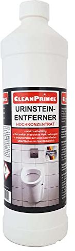 Cleanprince Manchas de Orina Eliminador 1000ML Depósitos Manchas de Moho de Residuos Jabón Urinal Wc Limpiador Bidet Limpiador Aseo Gastro Gastronomía Orina de Urinlöser Urinentferner