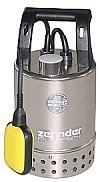 Magnet smutsvattenpump rostfritt stål E-ZWM 65 A med simmare professionell Dykpump 8,5 m²/h