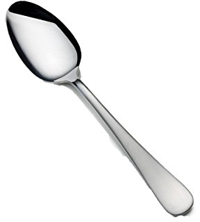 Gourmet Basics by Mikasa 5199212 Satin Symmetry Stainless Steel Teaspoon, Set of 10, Silver