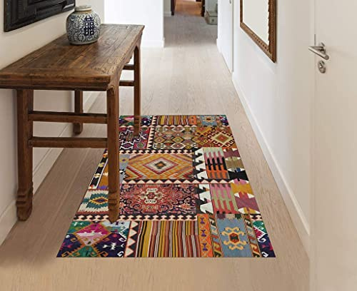 Vilber, Kilim 2495, tapis en vinyle, Multicolor, 75x120x0.2cm