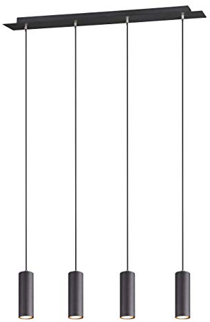 Trio Leuchten Marley 312400432 Luce PendentePendel 4-flammig, Nero Opaco