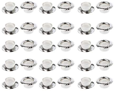 Baiyao 30Pcs S925 Silber Glatte Perlen Kappe 4,5 Mm Loch Perlen Kappe Für Schmuck Machen DIY Handwerk