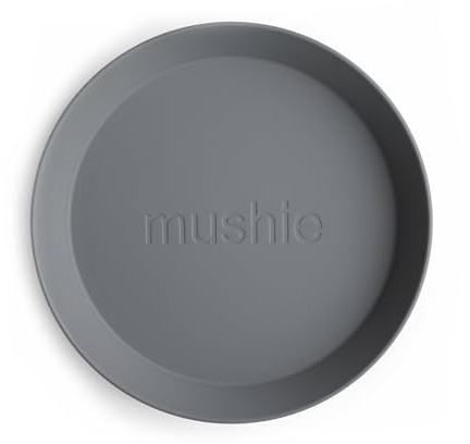 mushie Assiette pour Enfants | Réutilisable Vaisselle Sans BPA | Assiettes Compatibles Lave-Vaisselle & Micro-ondes | Fabriqué au Danemark | Smoke