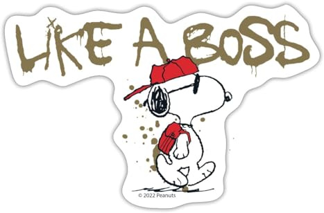 Peanuts Snoopy Like A Boss Cooler Spruch Sticker Aufkleber