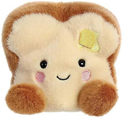 Aurora, 33574, Palm Pals Buttery Toast, 5In, Eco-friendly soft toy, Brown, Medium