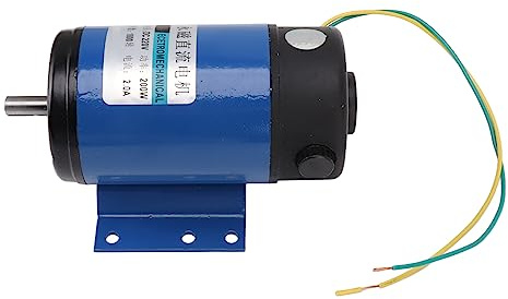 Tyenaza Moteur à Courant Continu à Aimant Permanent, DC 220V 200W Moteur électrique à Aimant Permanent 1800RPM CW CCW Moteur Asynchrone Monophasé Moteur à Grande Vitesse pour Générateur De Bricolage