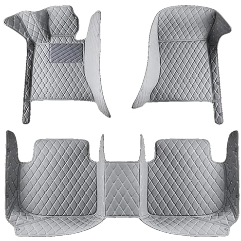 StRoux Auto Fußmatten Leder Für Opel Adam 2012, Maßgefertigter Automatten Vordere Hintere Reih Teppiche Schutzmatten rutschfeste wasserdichte Autoteppich Zubehör, G/Grey
