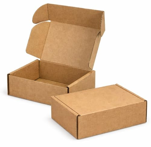 Mottola packaging - 15 Scatole Per Spedizioni- 35x30x20h - Varie Misure -Scatole piatte Automontanti Avana per Ecommerce ideali per trasportare oggetti o indumenti(35x30x20)