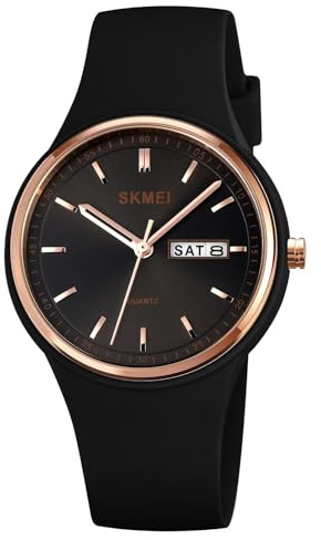 Reloj de pulsera para mujer, reloj de pulsera para niña, color blanco, azul, reloj de mujer negro con correa de silicona de colores para personas mayores, reloj analógico de cuarzo, resistente al