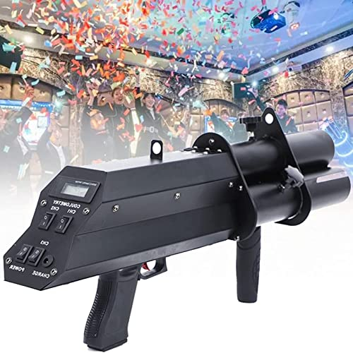 Machine à confettis, tireur de confettis à Trois têtes avec lumière, Coque Robuste, Affichage de Puissance LED, Fleurs de Concierge de confettis de Mariage, pour Mariage, Vacances,