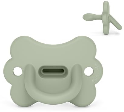 Suavinex, Chupete Todo Silicona, para Bebés 6/18 Meses, con Tetina Fisiológica Sx Pro, Súper Blandito y Flexible, Ideal para Dormir, Respeta el Desarrollo Bucodental, Butterfly, Lake Green