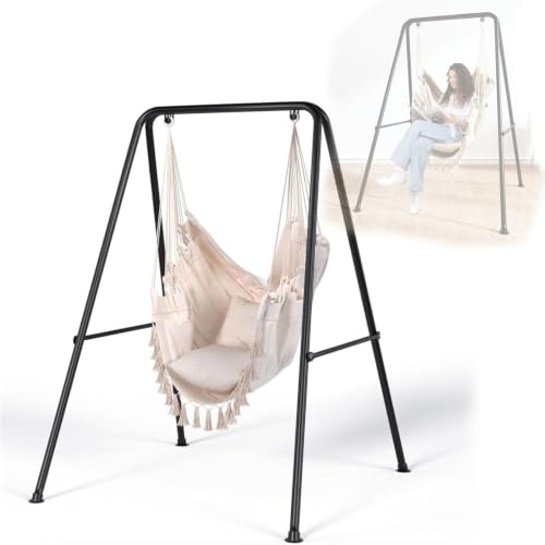 WUDLEP Swing Stand with Hammock Chair, Max Load 330lbs, A-shape