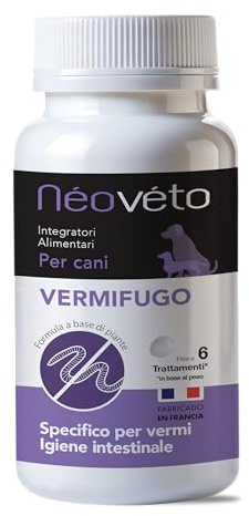 NEOVÉTO - Wurmipurge - Entwurm für Hunde in natürlichen Tabletten - Wirkstoffe zugelassen vom französischen Veterinärdienst Einfach zu verabreichen - 15 appetitliche