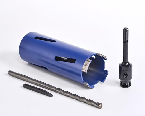 SDS PLUS Diamantbohrkrone 32-150 mm Bohraufsatz Set mit Adapter 200mm Länge Inklusive Bohrer (SDS PLUS Ø 63mm x L 200mm)