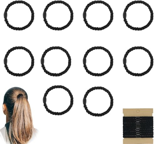 Gomas para el Cabello Mujer,10 Piezas Suaves Elásticas Sin Daño para Cola de Caballo,Cintas y Gomillas para el Pelo que no Rompen el Cabello,Accesorios de Diadema para Mujeres y Niñas