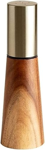 Molinillo de pimienta manual de madera maciza, molinillo de sal y pimienta para cocina, profesional, recién molido, ajustable, molinillo de sal y pimienta, D