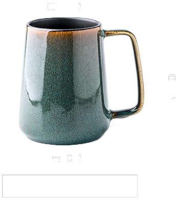 700ml Große Tassen, Keramik Kaffeetassen Teetasse Groß Cappuccino Tasse Für Latte, Heiße Kakao Oder Heißes Tee(Dark Green)