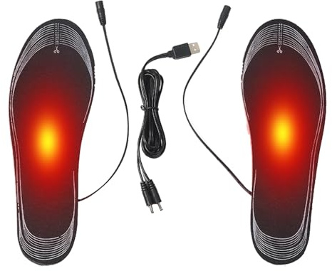 Uppvärmda innersulor för stövlar | Fotvärmare med USB-uppvärmning, justerbar för vintern, uppvärmda sulor fotinsatser | för fiske, camping, promenader, sport, den