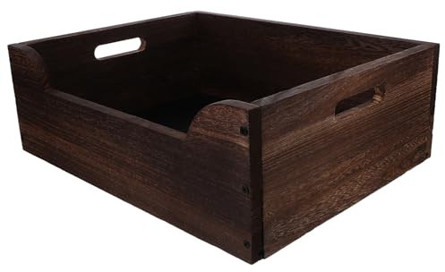 DECHOUS Large Wooden Cat Litter Box with High Sides Corner Wood Cat Litter Tray 17.68X12.58X6.13In Self-Assembly