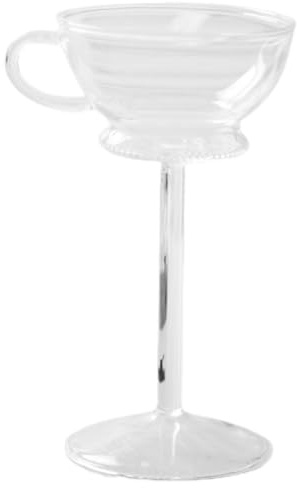 TOBBOMEY Copa Creativa de Cristal para Bebidas, Vaso Decorativo de 140 Ml, Adecuado para Bar, Fiesta y Café, Copa de Vidrio Transparente Diseño Original para Whisky y Jugos