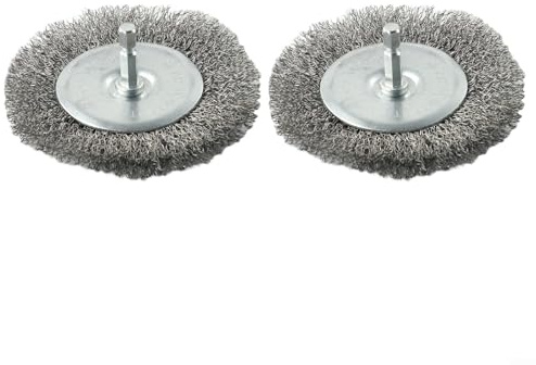 Evenoonest Wire Brush Set for Electric Joint Cleaner, 2pcs Stainless Steel 100mm Replacement Heads for EFB 400 401 Blister Weeding Moss Patio Driveway Cleaning