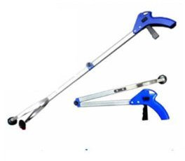 PINZA RACCOGLI CARTE VETRI RIFIUTI PIEGHEVOLE ALLUMINIO