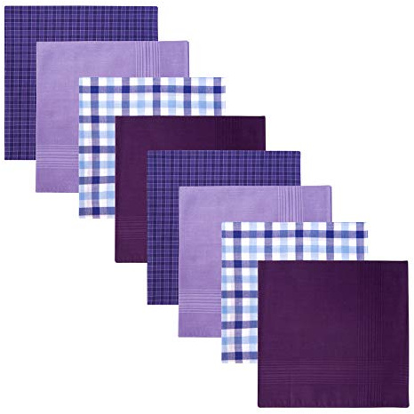 Retreez Caja regalo con colección de 8 pañuelos de puro algodón para hombre - Gemischte Set A5A005