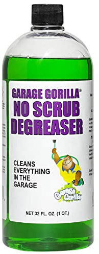 Garage Gorilla No Scrub Degreaser | Heavy-Duty Cleaner for Oil Spots, Grills, Engines, Tools, Tractors & Lawn Mowers | Cuts Grease Without Scrubbing | Ready-to-Use | 32 oz (2-Pack)