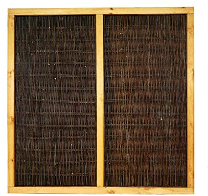 Brise-vue Élément en osier, Cornwell avec 180 x 180 cm occultant naturel – Bambou Mural Wind Pare-vue pour pare-vue vue Protection murale Terrasse