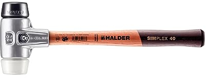 Halder 3127040 Simplex Rubber/Superplastic Soft-Face Mallet, Multi-Colour, 40 mm