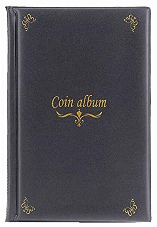 MULOVE 150 Pockets Coin Collectors Album, Coin Collection Holder Book Suitable for Coin Diameter Less Than 1.65 Inches Storage,Black