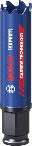 Bosch 1x EXPERT Multi Material Power Change Plus-Lochsäge, 20 x 60 mm | für Holz mit Metall, Ziegelstein, Ø 20 mm, Professional Zubehör Bohrmaschine