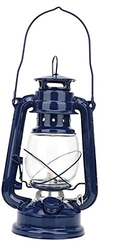 Kerosene Oil Lamp, Burning Lantern Hurricane Kerosene Lamp for Indoor Outdoor Decoration Party Pub Gift(Blue)